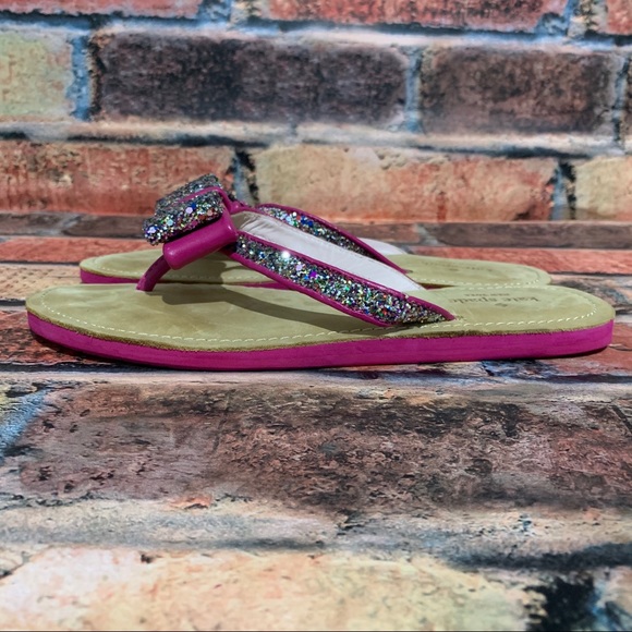 kate spade Shoes - Kate Spade Glitter Bow Flip Flops